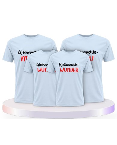 Weihnachtswunder Familienset T-Shirts | Paarpulli
