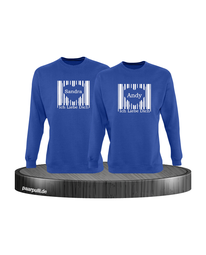 Ich liebe dich Barcode blau