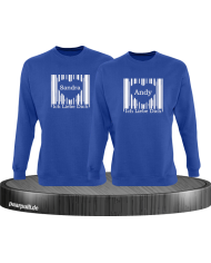 Ich liebe dich Barcode blau