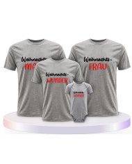 Weihnachtswunder Familienset T-Shirts mit Babybody | Paarpulli