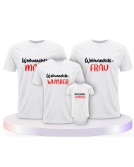 Weihnachtswunder Familienset T-Shirts mit Babybody | Paarpulli
