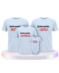 Weihnachtswunder Familienset T-Shirts mit Babybody | Paarpulli