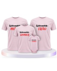 Weihnachtswunder Familienset T-Shirts mit Babybody | Paarpulli