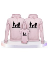 My Love and Life Familienset Hoodies mit Babybody | Paarpulli