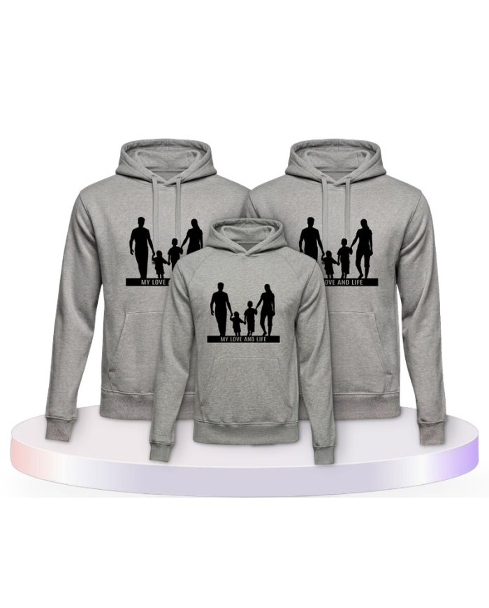 My Love and Life Familienset Hoodies | Paarpulli