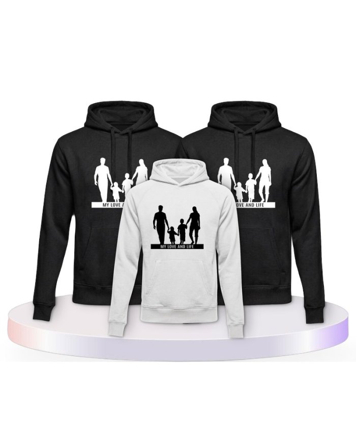 My Love and Life Familienset Hoodies | Paarpulli