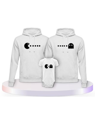 Familienlook Hoodies mit Arcade Style | Paarpulli