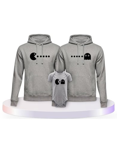 Familienlook Hoodies mit Arcade Style | Paarpulli