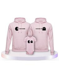 Familienlook Hoodies mit Arcade Style | Paarpulli