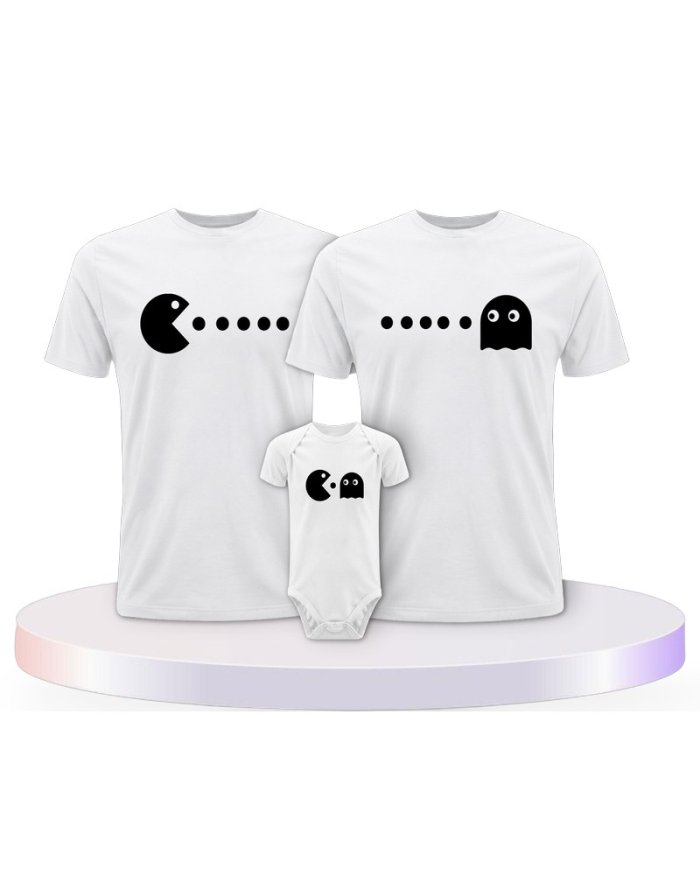 Familienlook T-Shirts mit Arcade Style | Paarpulli