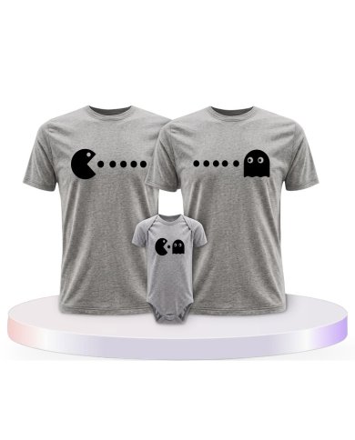 Familienlook T-Shirts mit Arcade Style | Paarpulli