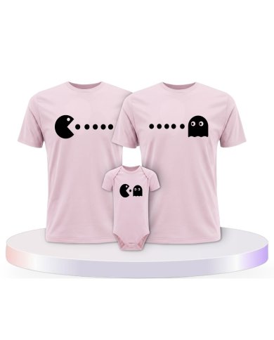Familienlook T-Shirts mit Arcade Style | Paarpulli