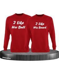 I Like Her Butt & I Like His Beard Partnerlook Sweatshirts
