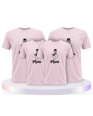 Familienlook T-Shirts mit Schneemann Papa Mama und Mini | Paarpulli