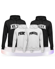 King Queen Prince Princess mit kurviger Form Familien | Paarpulli
