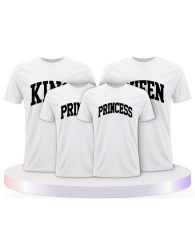 King Queen Prince Princess mit kurviger Form Familien | Paarpulli