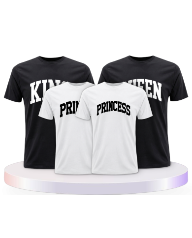 King Queen Prince Princess mit kurviger Form Familien | Paarpulli
