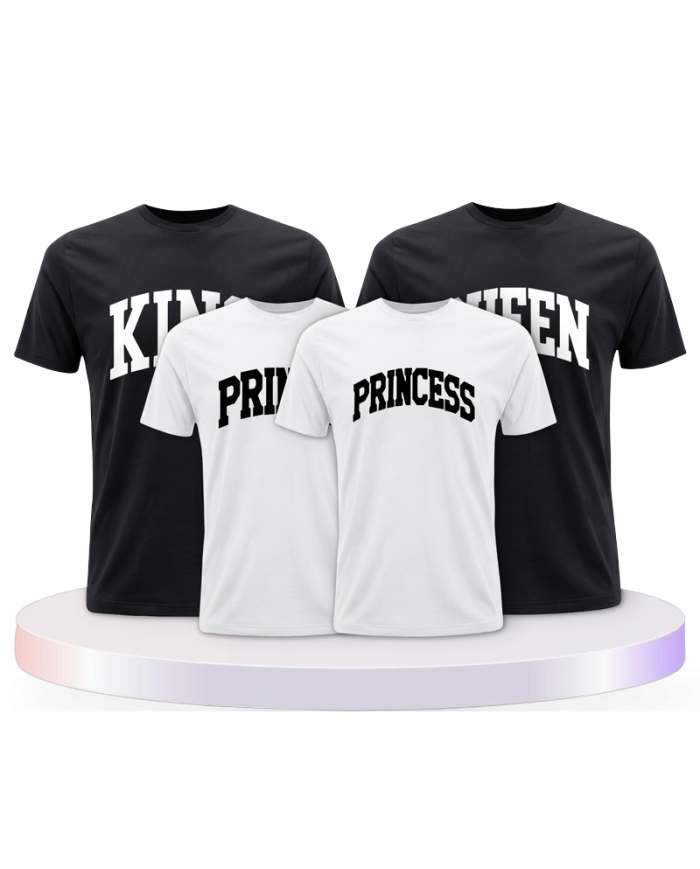 King Queen Prince Princess mit kurviger Form Familien | Paarpulli