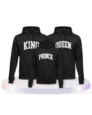 King Queen Prince Princess mit Kurviger Form Familien Hoodies |.