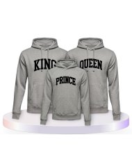 King Queen Prince Princess mit Kurviger Form Familien Hoodies |.
