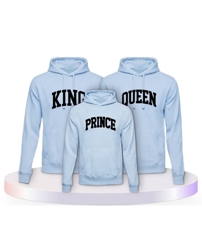 King Queen Prince Princess mit Kurviger Form Familien Hoodies |.