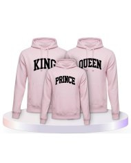 King Queen Prince Princess mit Kurviger Form Familien Hoodies |.