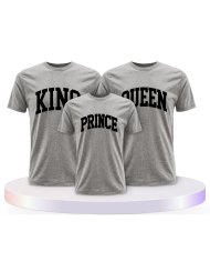 King Queen Prince Princess mit Kurviger Form Familien T-Shirts |.