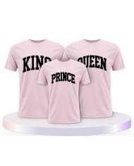 King Queen Prince Princess mit Kurviger Form Familien T-Shirts |.