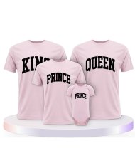King Queen Prince Princess mit Kurviger Form Familien T-Shirts |.