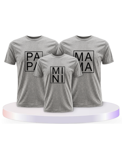 Papa Mama und Mini im Kasten als Familienset T-Shirts | Paarpulli