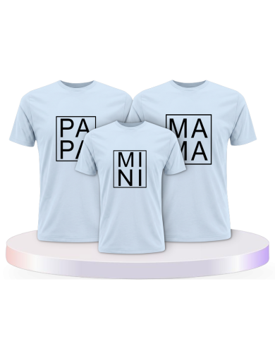 Papa Mama und Mini im Kasten als Familienset T-Shirts | Paarpulli