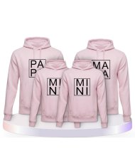 Papa, Mama und Mini im Kasten Familienset Hoodies | Paarpulli