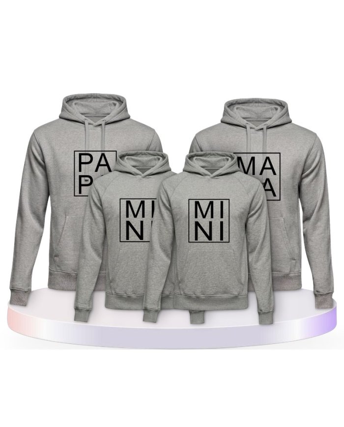 Papa, Mama und Mini im Kasten Familienset Hoodies | Paarpulli