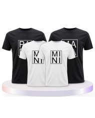 Familienlook T-Shirts mit Papa, Mama und Mini im Kasten | Paarpulli