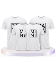 Familienlook T-Shirts mit Papa, Mama und Mini im Kasten | Paarpulli