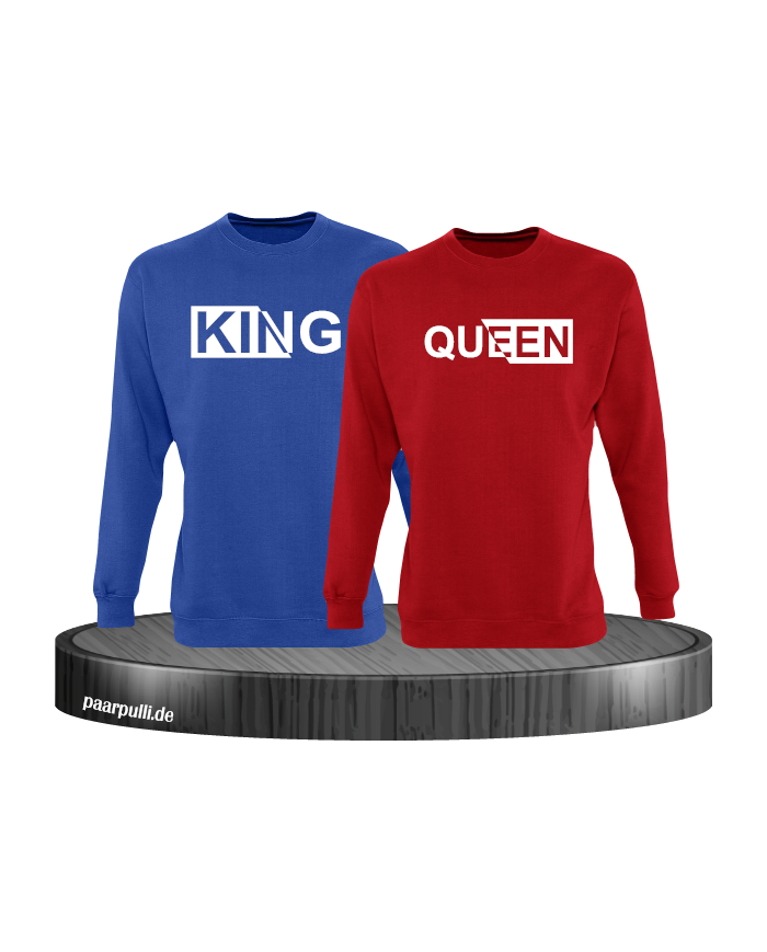 King und Queen mit besonderem Design Partnerlook Sweatshirts