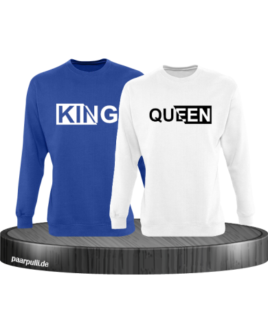 King und Queen mit besonderem Design Partnerlook Sweatshirts King und Queen mit besonderem Design Partnerlook Sweatshirts