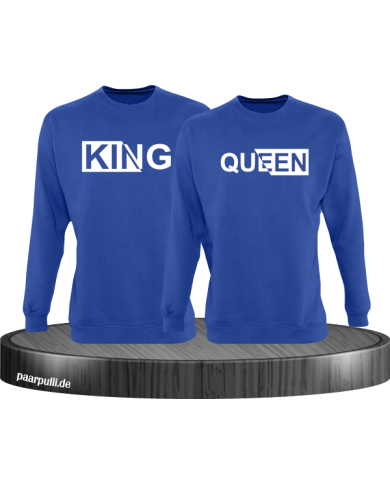 King und Queen mit besonderem Design Partnerlook Sweatshirts King und Queen mit besonderem Design Partnerlook Sweatshirts