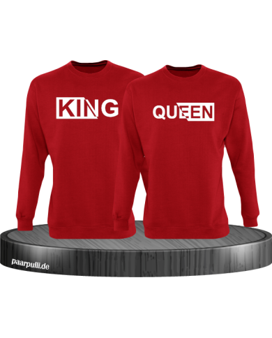 King und Queen mit besonderem Design Partnerlook Sweatshirts King und Queen mit besonderem Design Partnerlook Sweatshirts