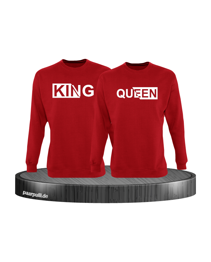 King und Queen mit besonderem Design Partnerlook Sweatshirts