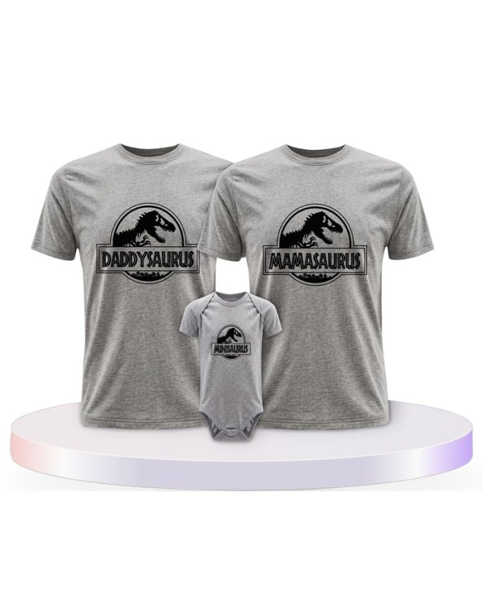Familienlook T-Shirts mit Dino Family | Paarpulli