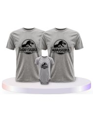 Familienlook T-Shirts mit Dino Family | Paarpulli