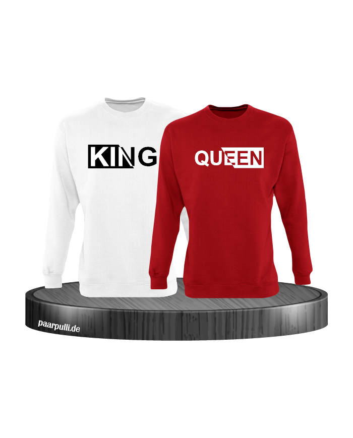 King und Queen mit besonderem Design Partnerlook Sweatshirts