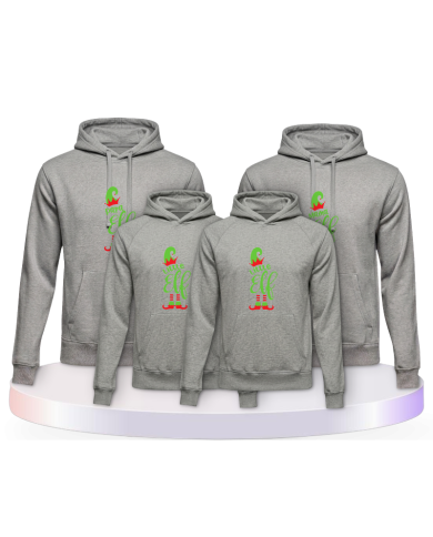 Familienlook Hoodies mit Elf Family | Paarpulli