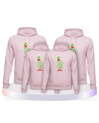 Familienlook Hoodies mit Elf Family | Paarpulli