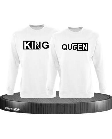 King und Queen mit besonderem Design Partnerlook Sweatshirts King und Queen mit besonderem Design Partnerlook Sweatshirts