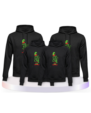 Familienlook Hoodies mit Elf Family | Paarpulli