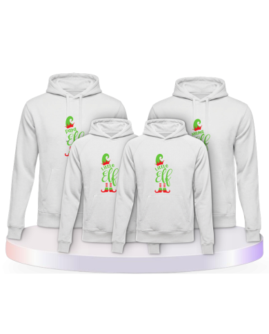 Familienlook Hoodies mit Elf Family | Paarpulli
