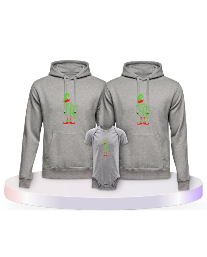 Elf Family Familienset Hoodies mit Babybody | Paarpulli
