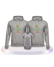 Elf Family Familienset Hoodies mit Babybody | Paarpulli